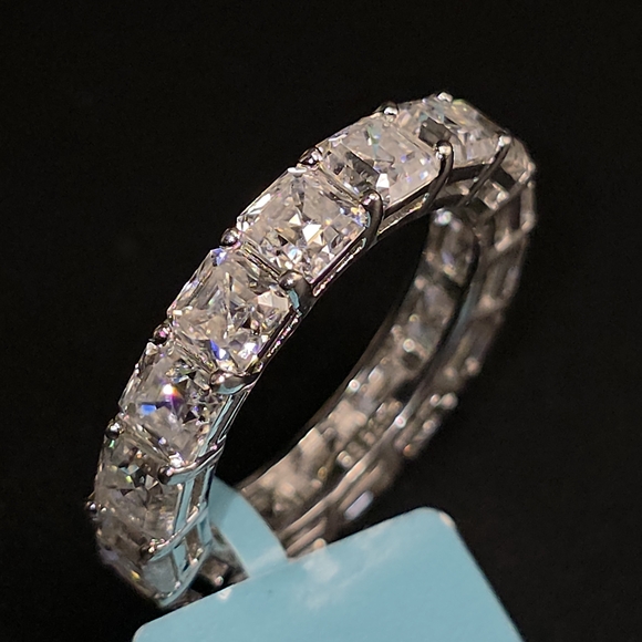 Jewelry - 💎 Moissanite Eternity Band – Sterling Silver | 6.62 CTW 💎